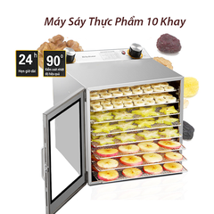 Máy sấy trái cây, sấy thực phẩm DEHYDRATOR 800W 10 tầng sấy khô tiết kiệm điện năng
