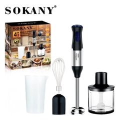 Máy xay sinh tố cầm tay đa năng 4in1 SOKANY 1000W công suất cao, hoạt động êm ái