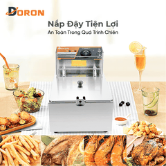 Bếp chiên nhúng điện 6L đơn DORON 2500W nhiệt độ cao, sôi cực nhanh