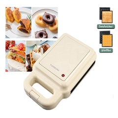 Máy nướng bánh đa năng TORSOM kèm 2 bộ khuôn waffle/sandwich
