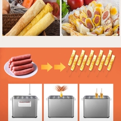 Máy làm trứng xúc xích 1400W 10 ống công nghiệp năng suất cao, làm nóng nhanh