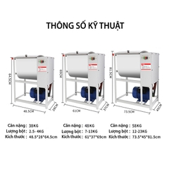 Máy trộn bột cửa ngang, máy nhào trộn thực phẩm công suất cao 2200W 12kg bột/mẻ