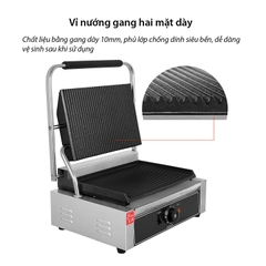 Máy nướng thịt bít tết, nướng bánh mì kẹp công nghiệp 2200W