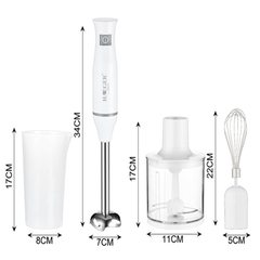 Máy xay sinh tố cầm tay HAEGER RAF 800W 4IN1 đánh trứng, xay thực phẩm