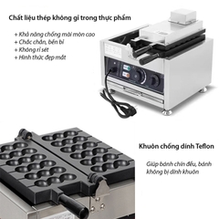 Máy làm bánh xiên hồ lô nhân phô mai dùng điện (6 xiên hồ lô 3 viên)