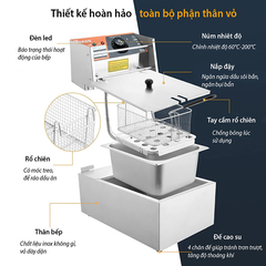 Bếp chiên nhúng điện DORON 2500W nhiệt độ cao, sôi cực nhanh