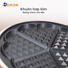 Máy làm bánh waffle đơn DORON_146 1200W nướng bánh waffle gia đình, làm nóng nhanh