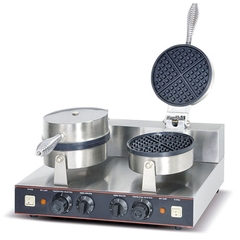 Máy làm bánh waffle đôi, nướng bánh kẹp tổ ong 2400W điều chỉnh 50 - 250 độ, làm nóng nhanh