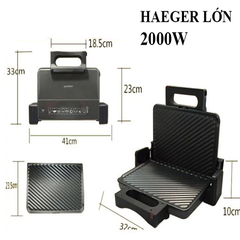 Máy kẹp nướng bánh mì HAEGER HG-259 2000W
