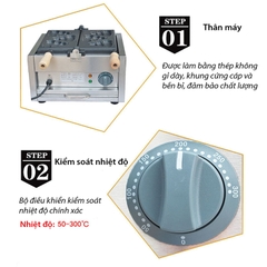 Máy làm bánh hình shit Poo 1600W làm nóng nhanh, an toàn, dễ sử dụng
