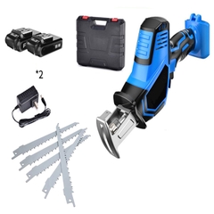 Máy cưa kiếm dùng pin 28V 2 pin kèm hộp 4 lưỡi cưa gỗ, nhựa, kim loại