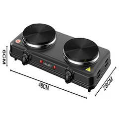 Bếp điện đôi đa năng SOKANY 2000W chuyên đun nước, hầm cháo, hơ lá trầu…