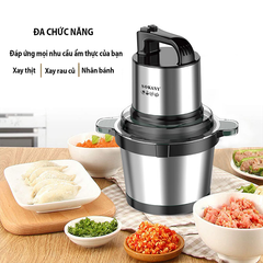Máy xay thịt đa năng SOKANY 800W cối 4L inox 4 lưỡi dao thép không gỉ