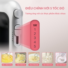 Máy đánh trứng, trộn bột SOKANY 800W kiểu dáng sang trọng, hoạt động êm ái