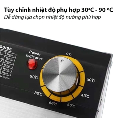 Máy sấy hoa quả sấy khô, sấy thực phẩm thịt trái cây 6 khay inox