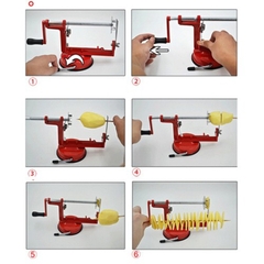 Dụng cụ cắt khoai tây lốc xoáy inox không rỉ, sạch sẽ, tiện lợi