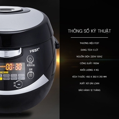Nồi nấu trân châu FEST 900W 5L nấu và ủ tự động siêu ngon, siêu bền, giá tốt