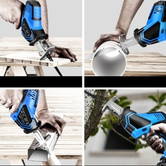 Máy cưa kiếm dùng pin 28V 2 pin kèm hộp 4 lưỡi cưa gỗ, nhựa, kim loại