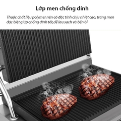 Máy nướng thịt bít tết, nướng bánh mì kẹp công nghiệp 2200W