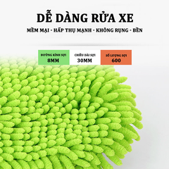 Chổi rửa xe ô tô sợi mềm, chổi lau xe chuyên dụng dành cho xe hơi