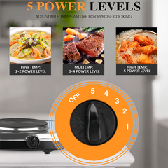 Bếp điện đôi đa năng SOKANY 2000W chuyên đun nước, hầm cháo, hơ lá trầu…
