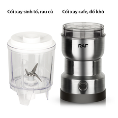 Máy xay bột khô RAF300W xay thảo dược, gia vị siêu mịn tặng cối xay sinh tố