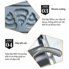 Máy làm bánh hình shit Poo 1600W làm nóng nhanh, an toàn, dễ sử dụng