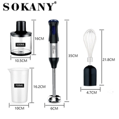 Máy xay sinh tố cầm tay đa năng 4in1 SOKANY 1000W công suất cao, hoạt động êm ái