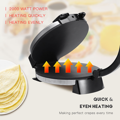 Máy làm bánh tráng 2 mặt trơn SOKANY KJ-507 2000W nướng bánh pancake, crepe