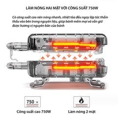 Máy nướng bánh hình thú SOKANY 750W làm nóng 2 mặt khuôn chín đều
