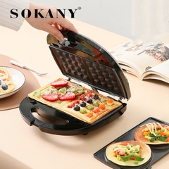 Máy nướng bánh waffle, làm bánh kẹp tàn ong SOKANY 750W