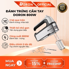 Máy đánh trứng, trộn bột DORON_175 800W kiểu dáng sang trọng, hoạt động êm ái
