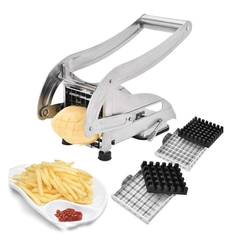 Dụng cụ cắt khoai tây chiên máy cắt củ quả hình vuông con trì 2 cỡ dao
