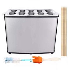 Máy làm trứng xúc xích 1400W 10 ống công nghiệp năng suất cao, làm nóng nhanh