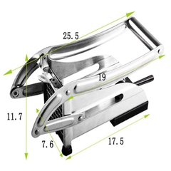 Dụng cụ cắt khoai tây chiên máy cắt củ quả hình vuông con trì 2 cỡ dao