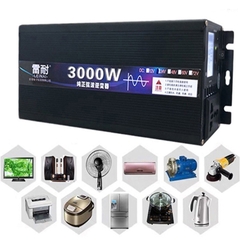 Bộ đổi nguồn kích điện 3000W Inverter sin chuẩn 12V lên 220V Đồng hồ hiển thị thông số