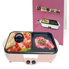 Bếp lẩu nướng điện 2 ngăn chống dính