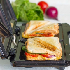 Máy ép nướng bánh mì sandwich SOKANY 750W gia nhiệt kép làm nóng nhanh