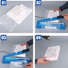 Máy dán miệng túi, máy ép hàn miệng túi PFS-300 hàn nhiệt nhanh, đa dạng loại túi