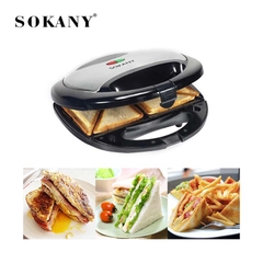 Máy ép nướng bánh mì sandwich SOKANY 750W gia nhiệt kép làm nóng nhanh