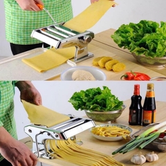Máy làm mỳ sợi, máy cán bột 3 lưỡi dao làm mì tươi, vỏ bánh đa năng