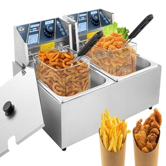Bếp chiên nhúng điện 12L/2 ngăn điều chỉnh độc lập công suất 2500W/1 hộc