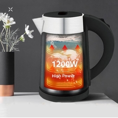 Bình đun siêu tốc, ấm siêu tốc 1200W dung tích 1l, tự ngắt điện khi sôi