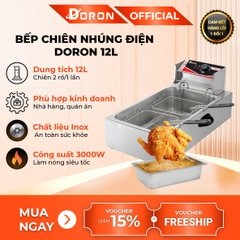 Bếp chiên nhúng điện 12L đơn DORON 3000W nhiệt độ cao, sôi cực nhanh