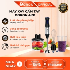 Máy xay sinh tố cầm tay đa năng 4in1 DORON_170 1000W công suất cao, hoạt động êm ái