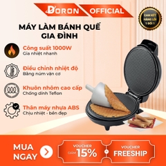Máy làm ốc quế đơn DORON_123, 1000W làm vỏ ốc quế cuộn