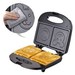 Máy kẹp nướng bánh mỳ sandwich HAEGER RAF 750W hình mặt cười/gấu