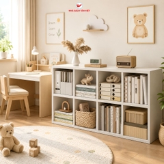 Kệ sách tổ ong đa tầng trắng GA22.01 - Tân Việt Books