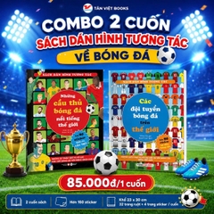 Combo 2 cuốn : Sách Dán Hình Tuơng Tác Về Bóng Đá