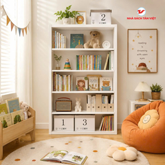 Kệ Sách Gỗ MDF 5 Tầng GP250.01 - Cao 156cm - Nhà Gọn Gàng Hơn, Trẻ Thích Đọc Sách Hơn